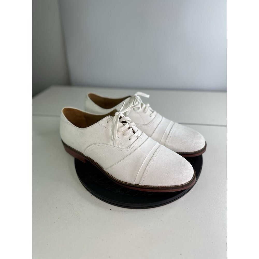 Ralph Lauren Team USA Olympic Flat White Nubuck Oxford Shoes - W10/M8